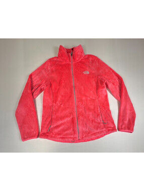 The North Face Womens Size Small Pink Full Zip Fleece Jacket Fuzzy